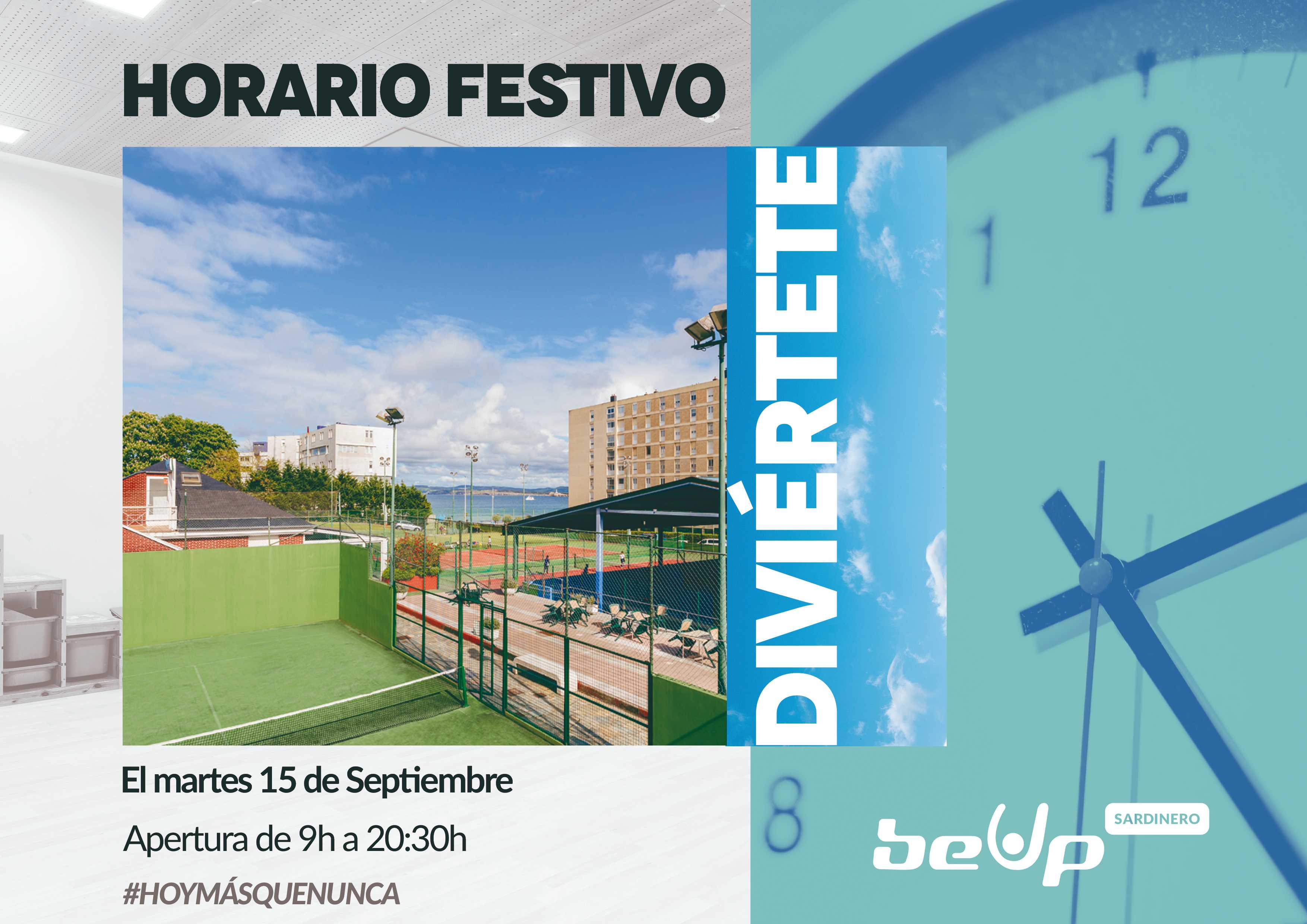 Horario festivo 15 Septiembre.